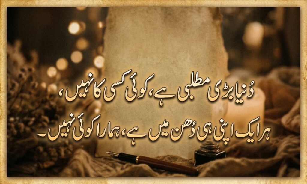 Matlabi Duniya Shayari