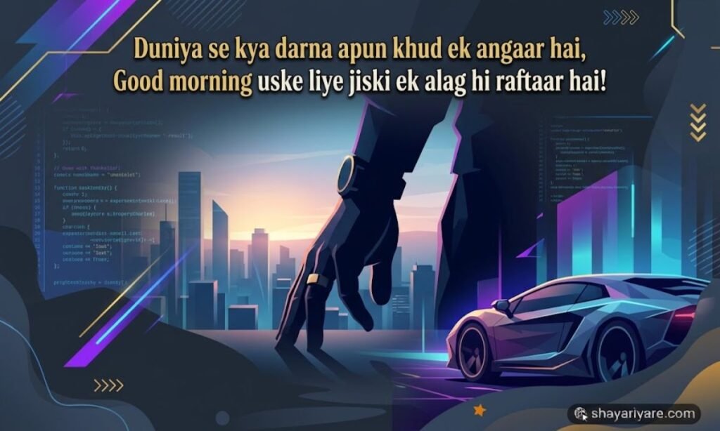 Attitude Good Morning Shayari