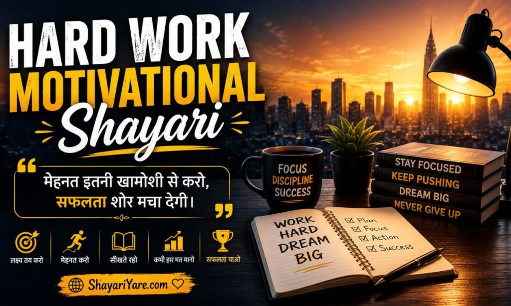 Hard Work Motivational Shayari