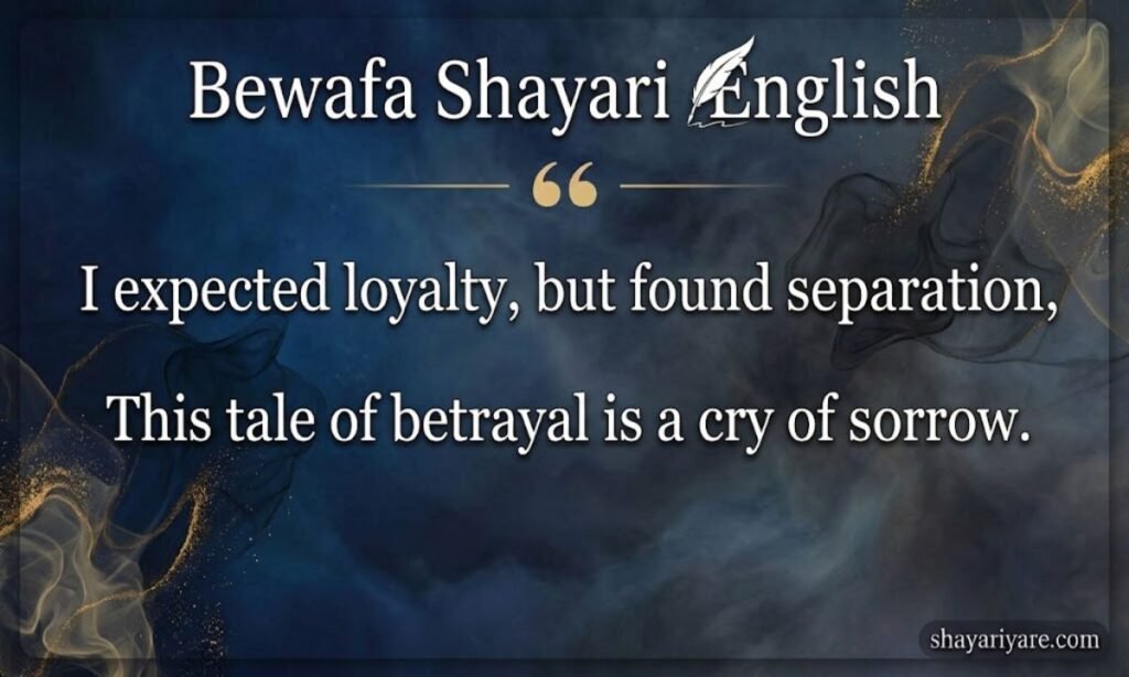 Bewafa Shayari English