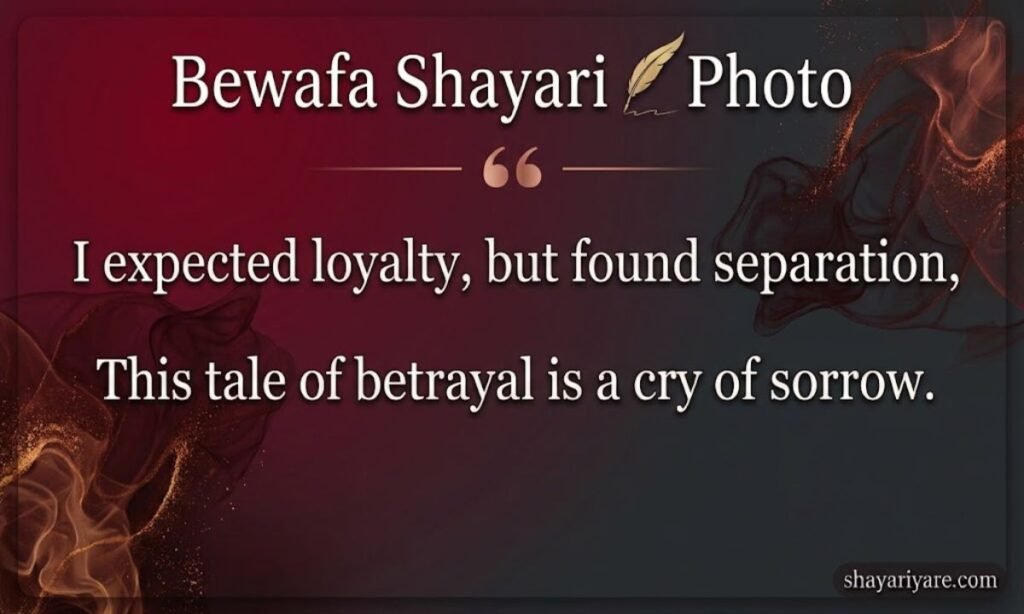 Bewafa Shayari Photo