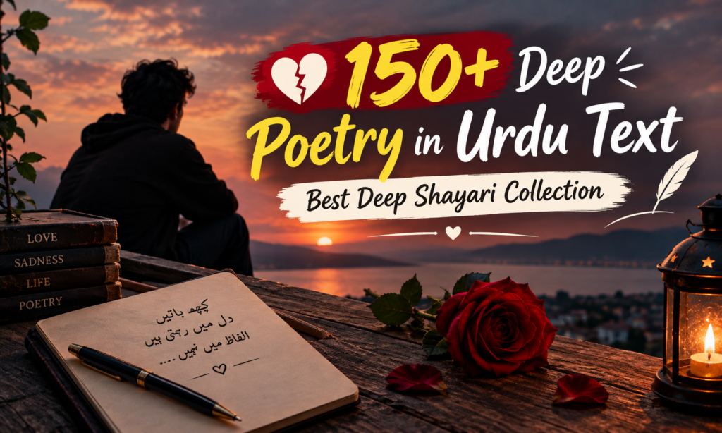 💔 150+ Deep Poetry in Urdu Text | Best Deep Shayari Collection 🥀